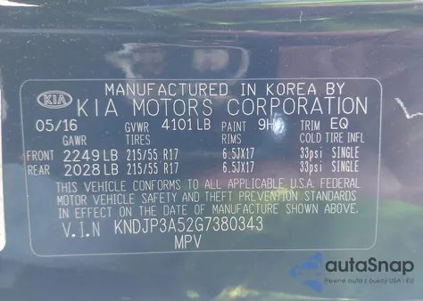 2016 Kia Soul + из США, поврежденный, VIN KNDJP3A52G7380343